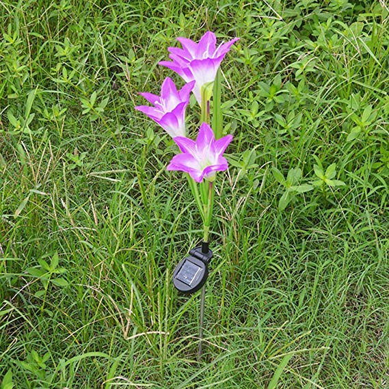 Portable owl decoration solar power plastic flower light