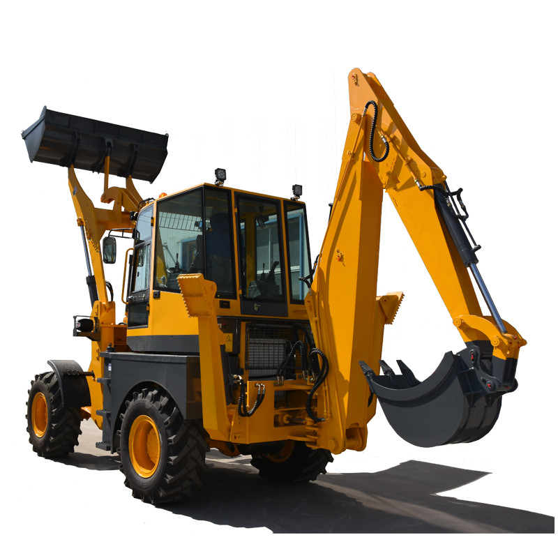 CE certified hydraulic 4 wheel tractor backhoe loader