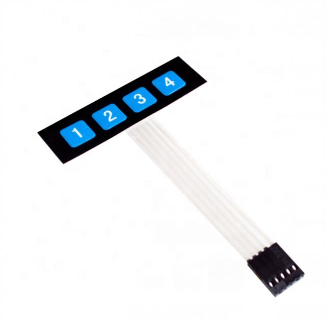 1*4 4 Key Matrix Membrane Switch Keypad Keyboard Control Panel SCM Extended Keyboard Super Slim