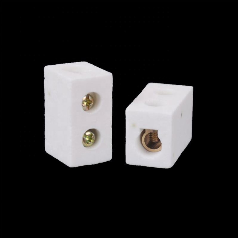 Ceramic Terminal Block 30A 1Way 2 Hole Connector Porcelain Ceramic Terminal Blocks