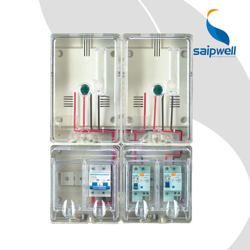 SAIP/SAIPWELL Single Phase Two-position Split Mounting Type Pre-paid ABS Electric Energy Meter Box