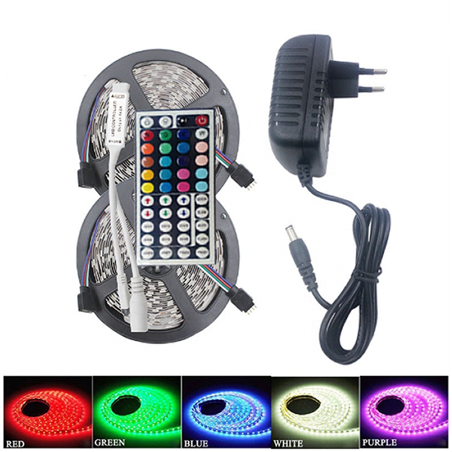 Dc12v RGB led lamp with 5050 non-waterproof 10M combination set with 3a adapter led controller