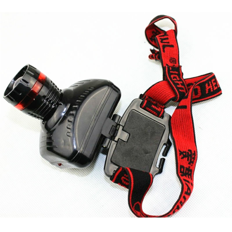 rechargeable or dry battery power 1W brightness led black color headlamp
