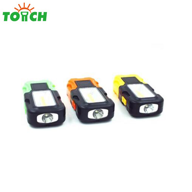 High power plastic cob working light portable magnet led work flashlight for night