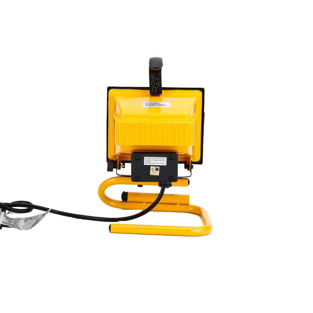 Portable Halogen Work Light, Orange, 500-Watt