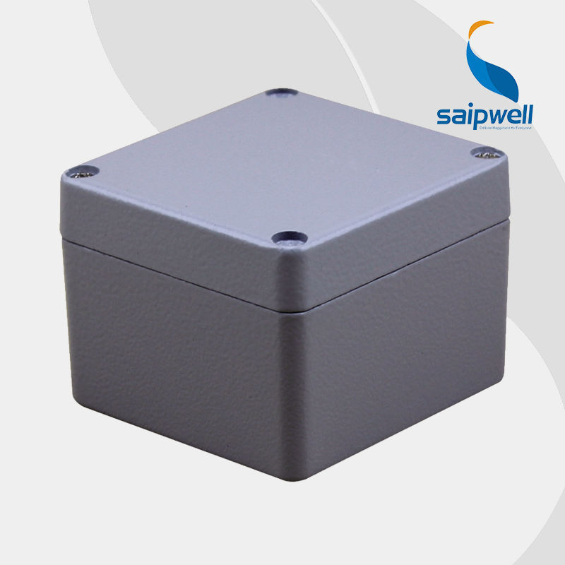SAIP/SAIPWELL High Quality 80*76*57mm With Mounting Plate Aluminium Waterproof Industrial Din Rail Enclosure