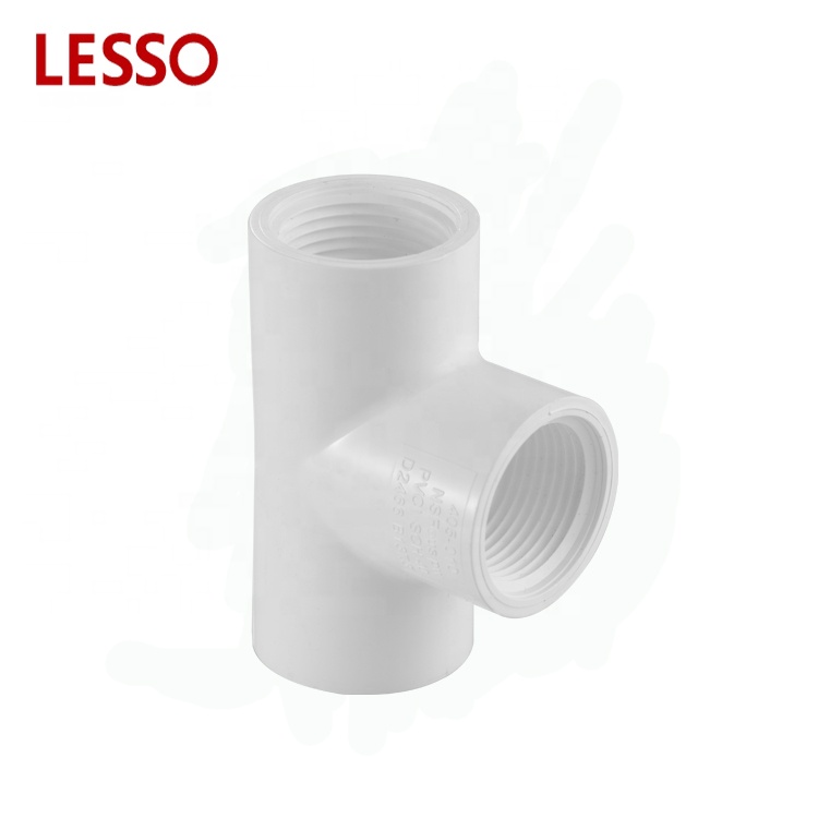 LESSO ASTM standard PVC SCH 40 Schedule 40 fittings tee with thread