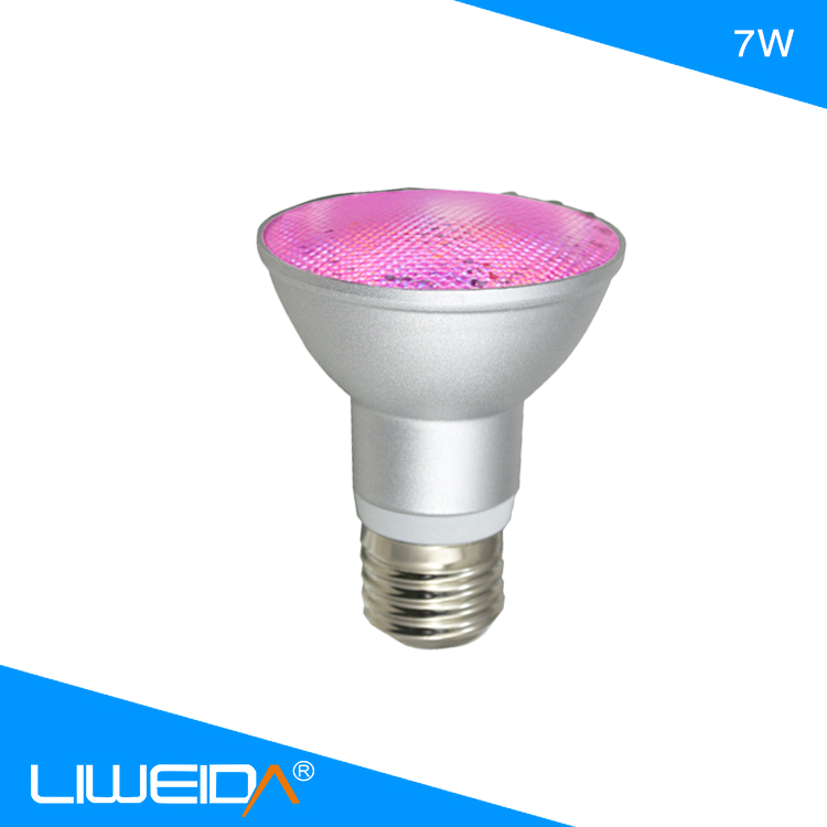 wholesale led grow lights hydroponic E27 led par20 IP65 waterproof 7w 30degree red and blue LED grow light bulb
