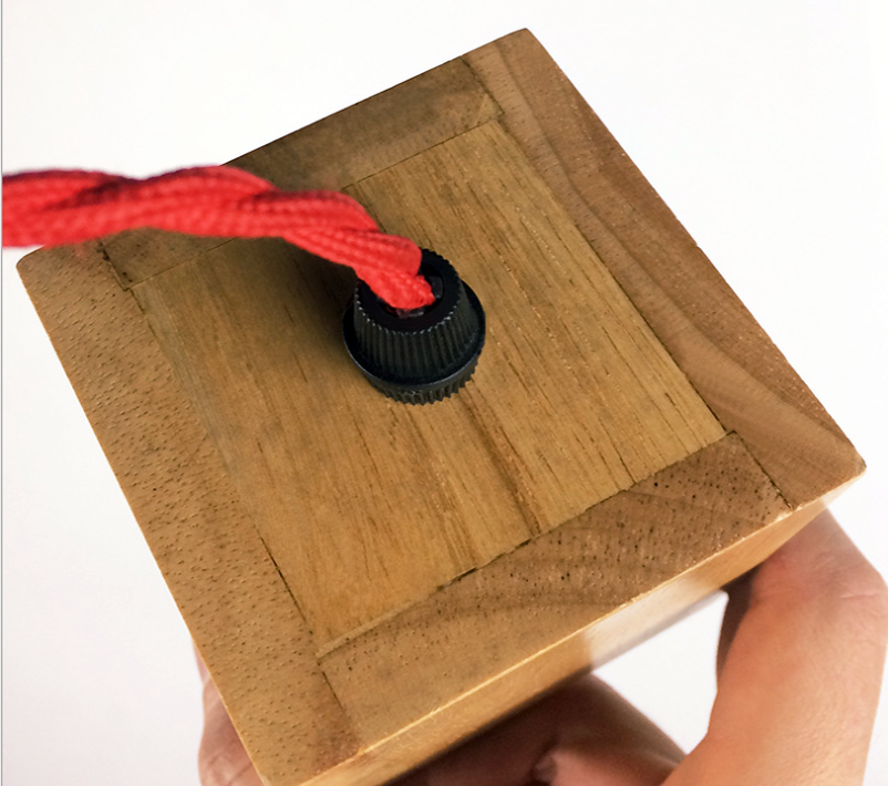 vintage Industrial light E27 base square wood pendant light