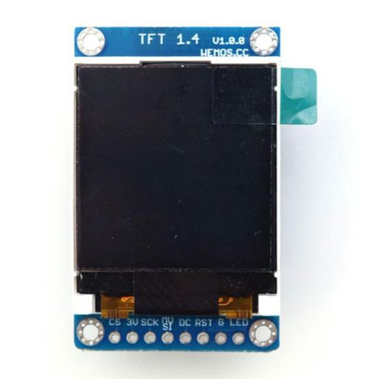TFT 1.4 Shield V1.0.0 for D1 mini 1.44 inch 128X128 SPI LCD ST7735S