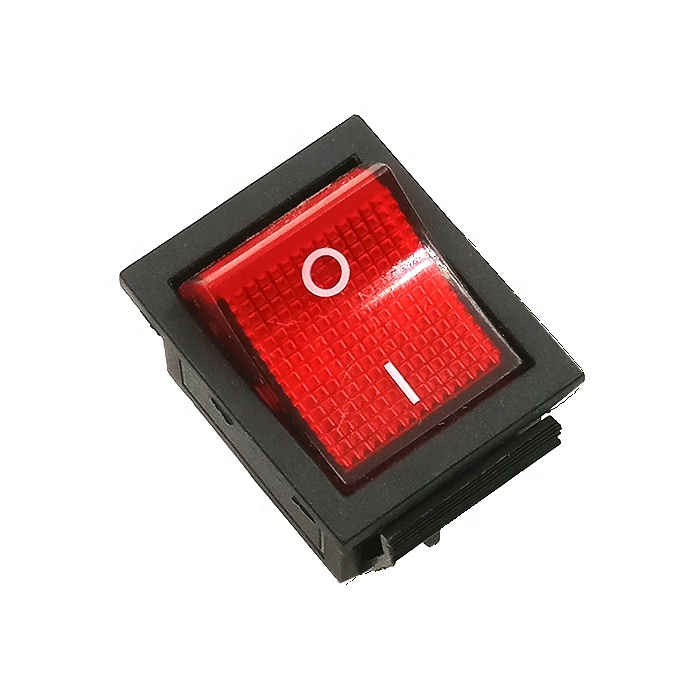 KCD1 KCD2 KCD3 KCD4 Round And Square Rocker Switch With Light lighted illuminated 4 Pin rocker switch