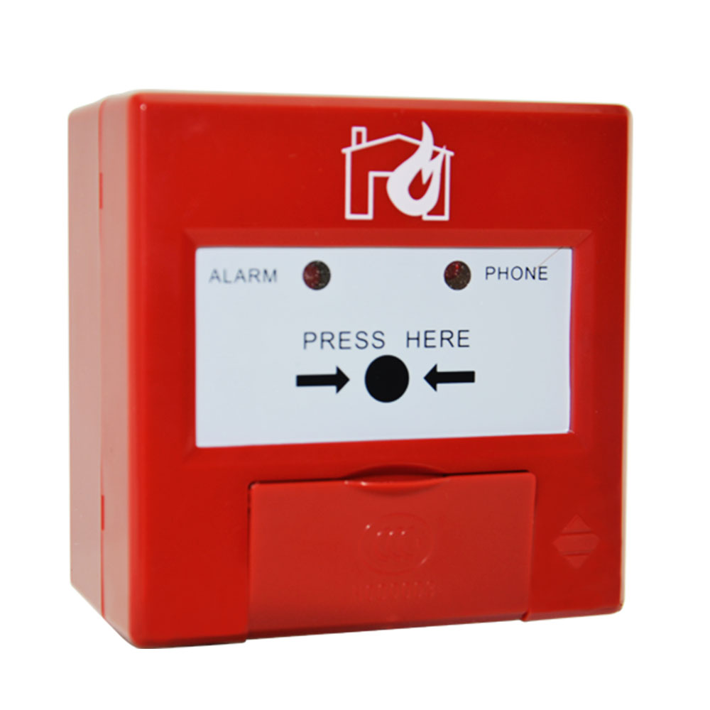 2-Wire 24V Addressable Fire Alarm Manual Call Point, Fire Emergency Button Reset By A Special Tool