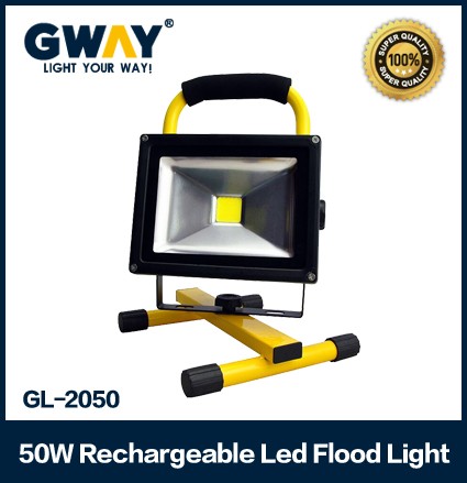 standing outdoor flood light led portable rechargeable with battery 50W