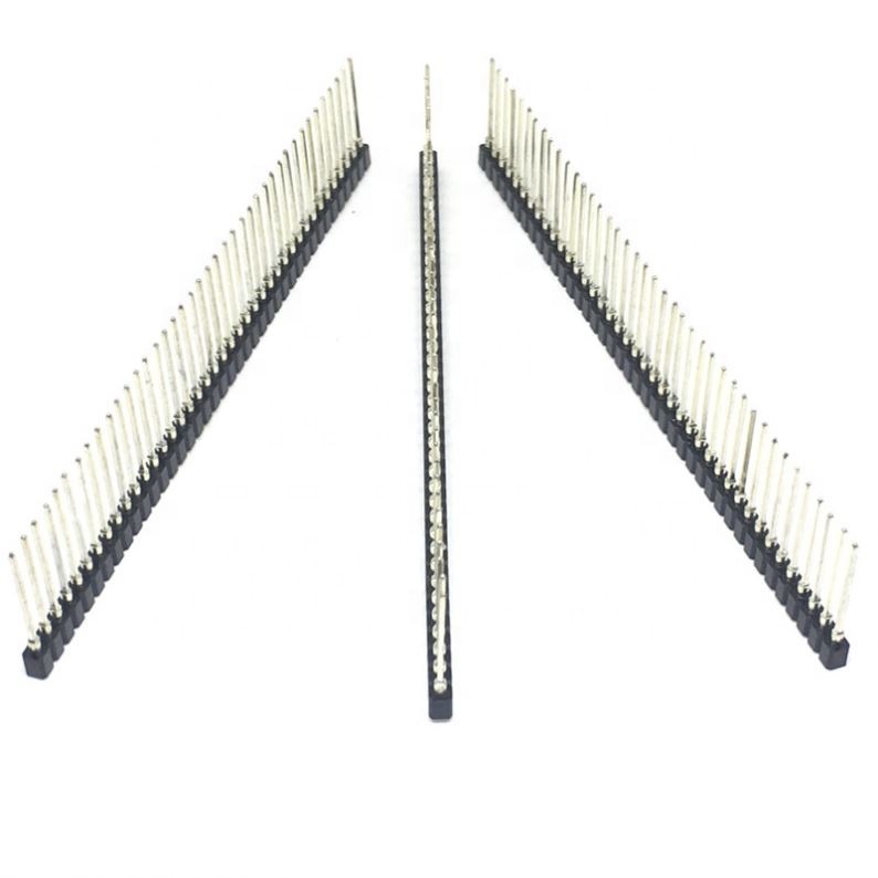 2.54mm 0.100 Single row Machine Tooled Strip Socket 1x40 Pin long terminal through hole SIP solder PCB