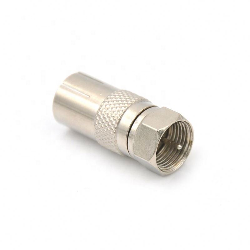 Durable F Type Male Plug Adapter Connector Converter To Coax Female Socket Zinc Alloy For Satellite TV DVR Coaxial Connector