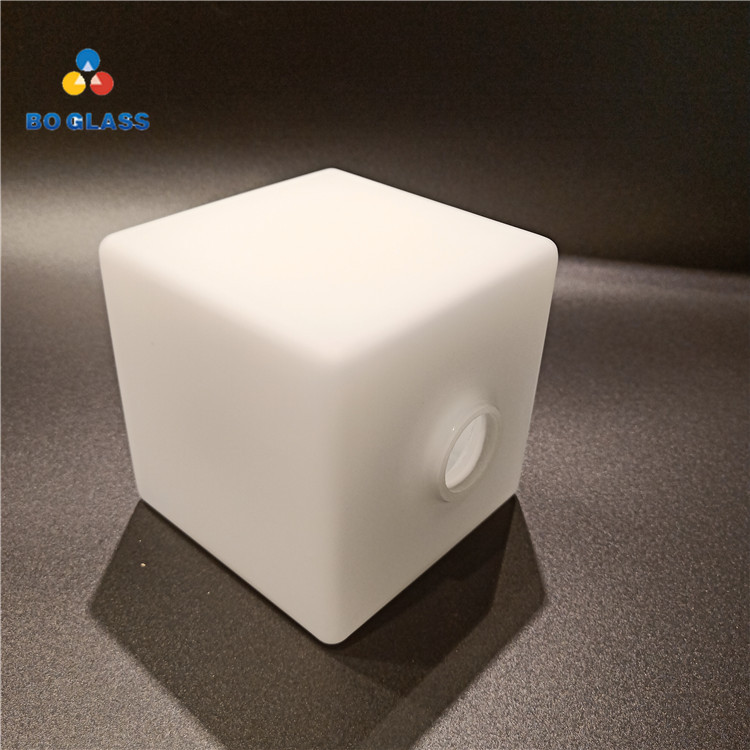 Hand Blown Customized Opal White Milk Glass Lamp Shade