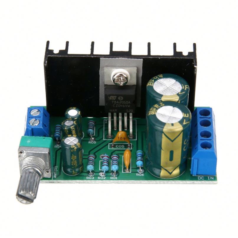 DC 12-24V TDA2050 Amiplifier Single Channel Audio Power Mono Amplifier Board Module 5W-120W