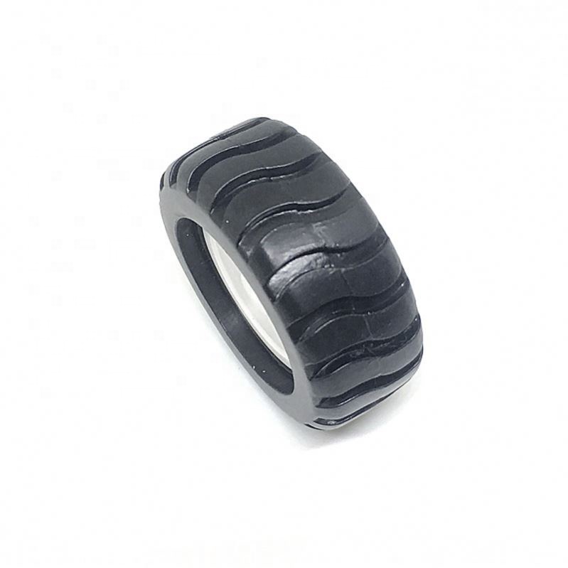 D axle rubber tire robot accessories 43MM tracking car wheel model for N20 reducer motor