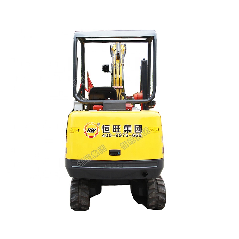 Towable mini retro excavator steel track