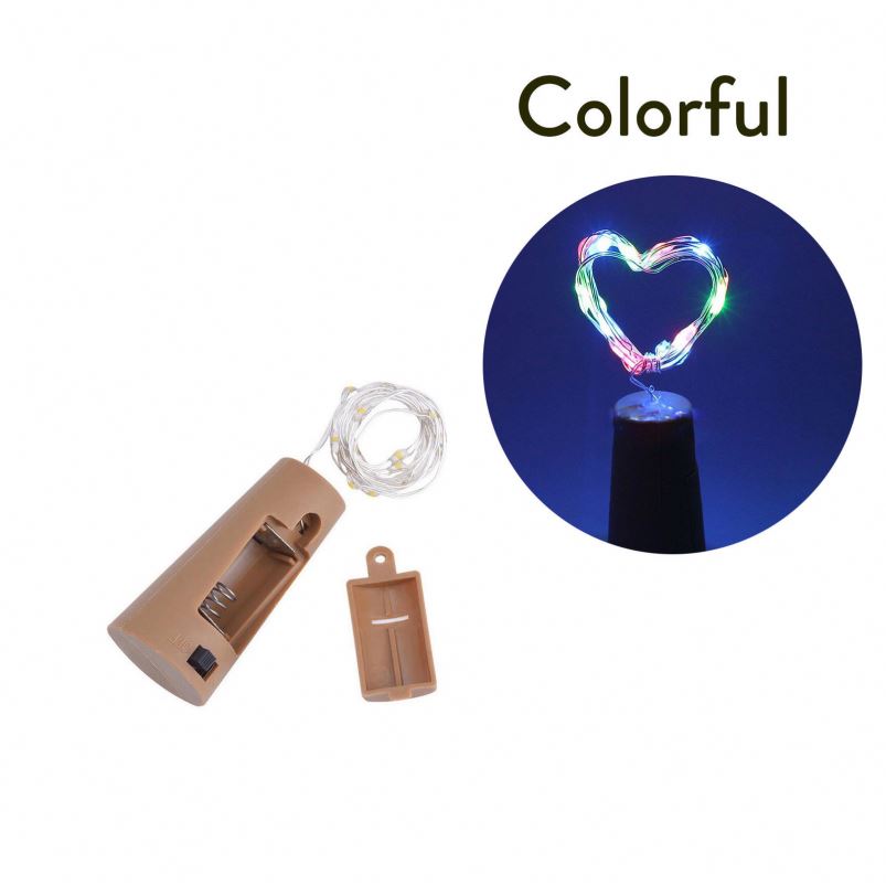 20 LED Wine Bottle Lights Cork Battery Powered Garland DIY Christmas String Lights For Party Halloween Wedding Decoracion
