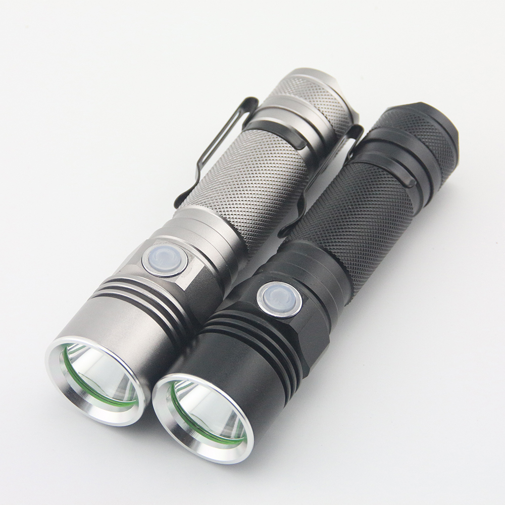 USB Rechargeable Waterproof Torch  Aluminium Alloy Flashlight 200LM  LED Flashlight