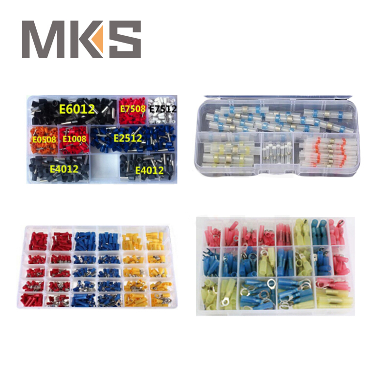 20PCS white 40PCS red 40PCS blue 10pcs yellow 110pcs/kit set heat shrinkable Seal Solder Wire Terminal connector