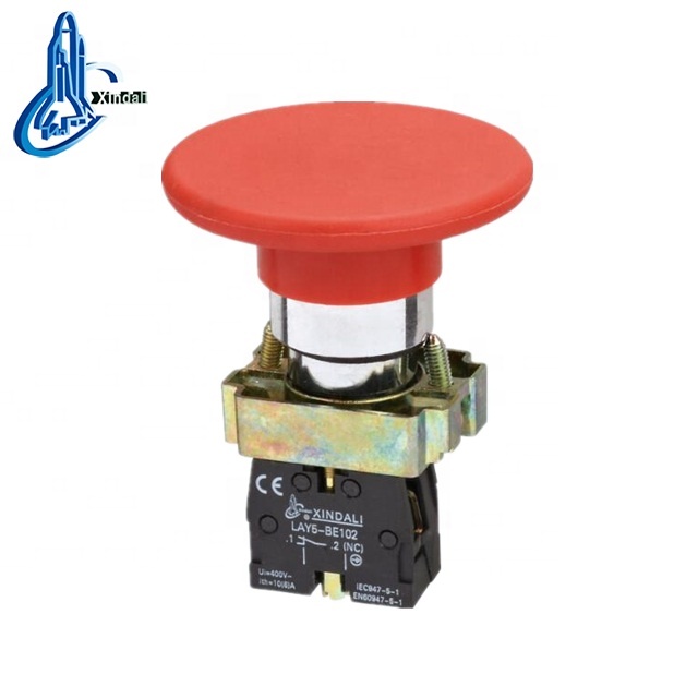 yueqing emergency push button switch red mushroom head zb2 push button switch big pushbutton LAY5-BS642
