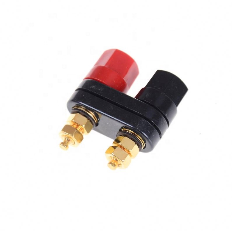 Double Gold-plated Terminal For 4 Mm Banana Plug Power Amplifier Speakers Dual Banana Female Plug