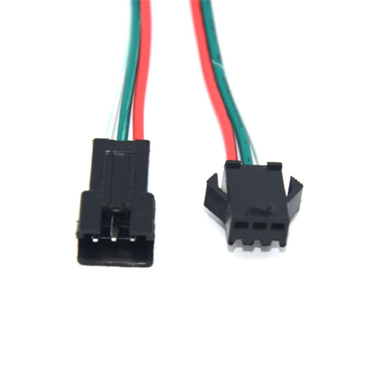 LED Colorful Strip Light 15cm SM 3P Connector Plug Male Female Terminal Cable