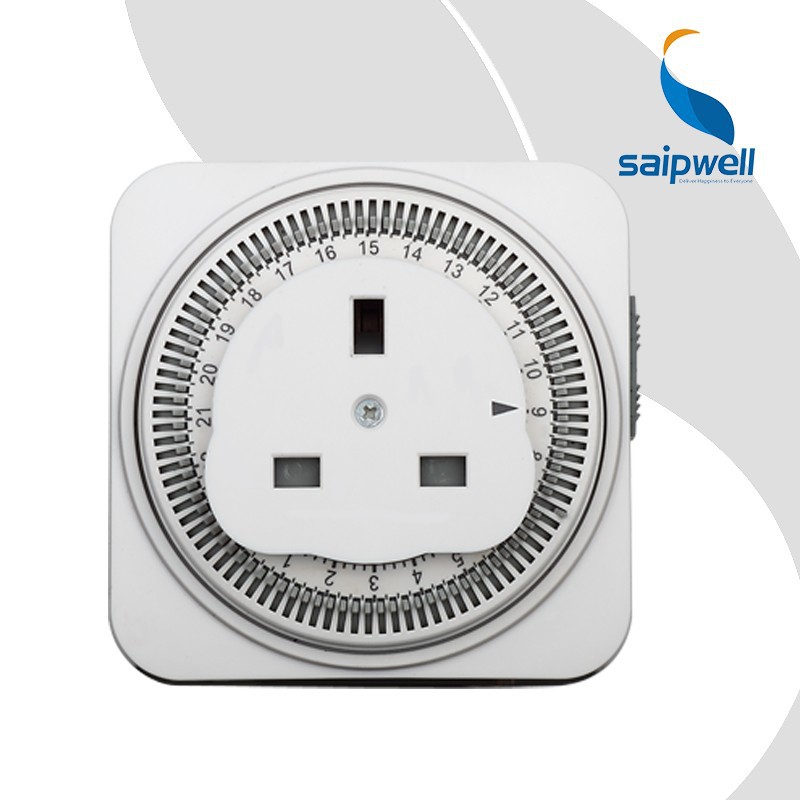 SAIP/SAIPWELL New Design 15 Minutes Mini Mechanical Timer with UK Plug
