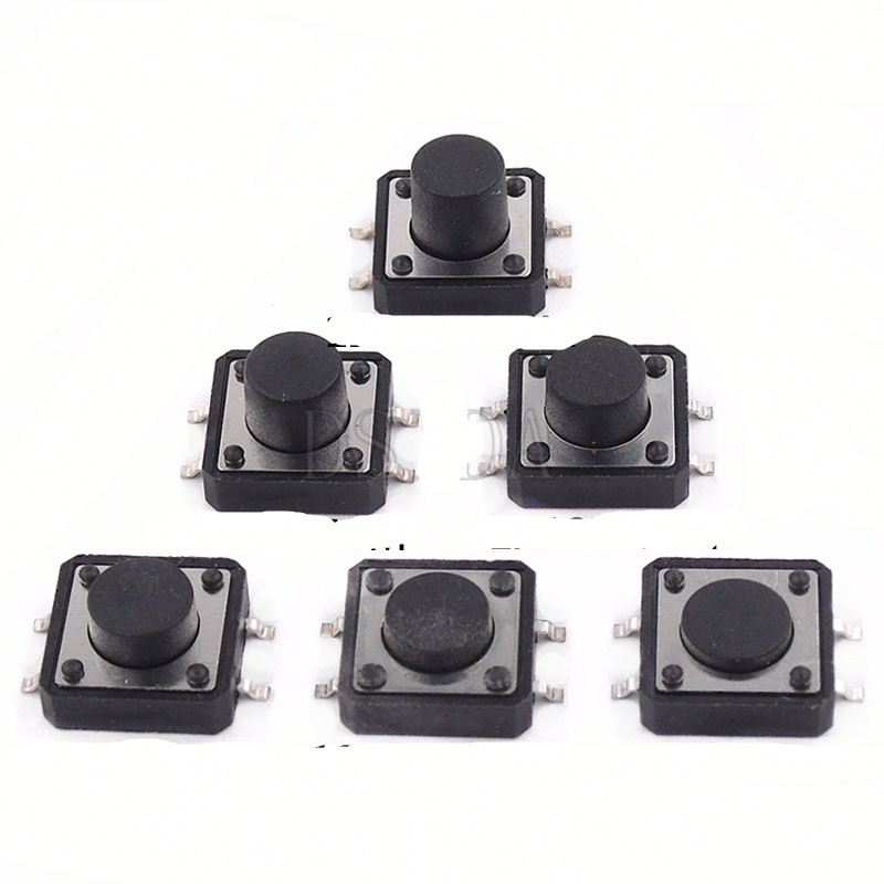 PCB Tactile Tact Mini Push Button Switch SMD 4pin Micro switch 12*12*4.3/5/6/7/8/9 MM 12x12*4.3MM/5MM/6MM/7MM/8MM/9MM