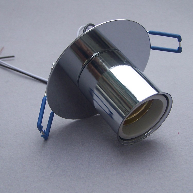 Concealed installation Ceiling lighting Chrome Ceramic lamp base E27 lampholder socket