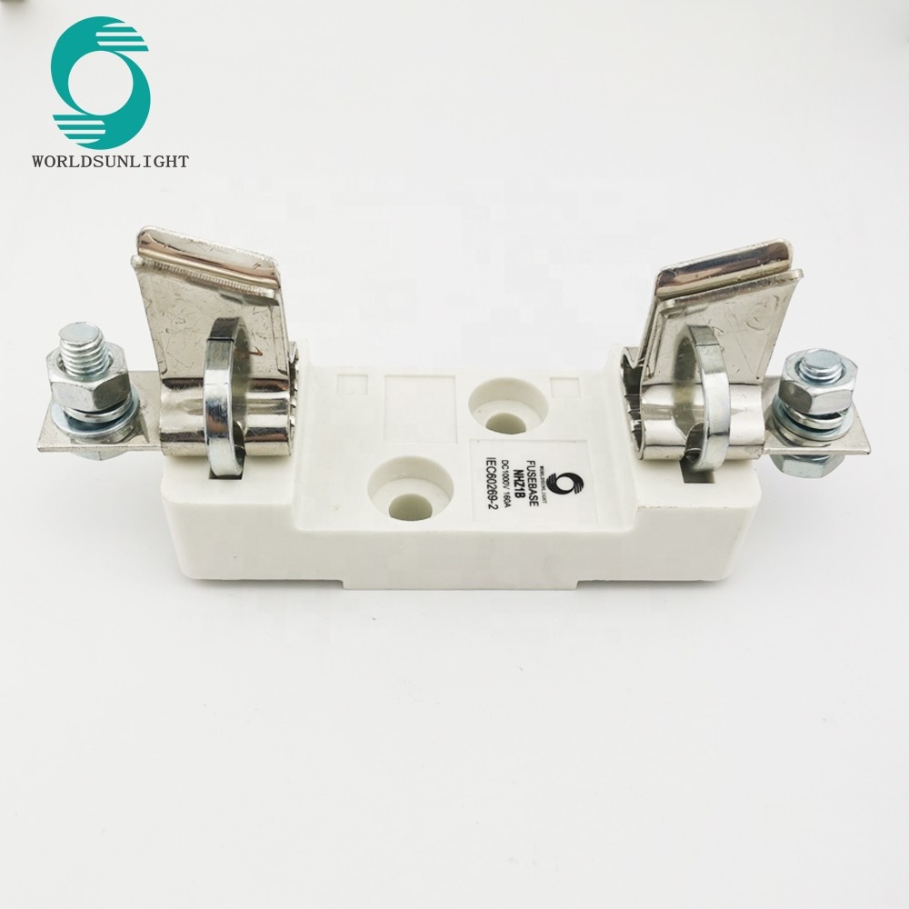 Worldsunlight IEC60269-2 DC1000V 160A DC pv solar fuse base holder NHZ1B
