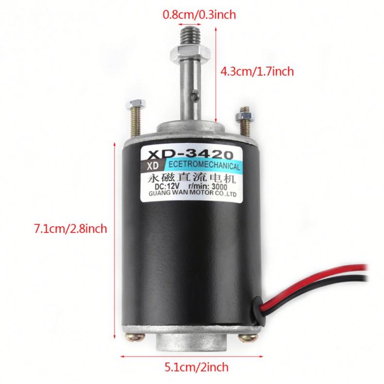 XD-3420 12/24V 30W High Speed CW/CCW Permanent Magnet DC Motor For DIY Generator 3000/6000 RPM DC Motor High Quality