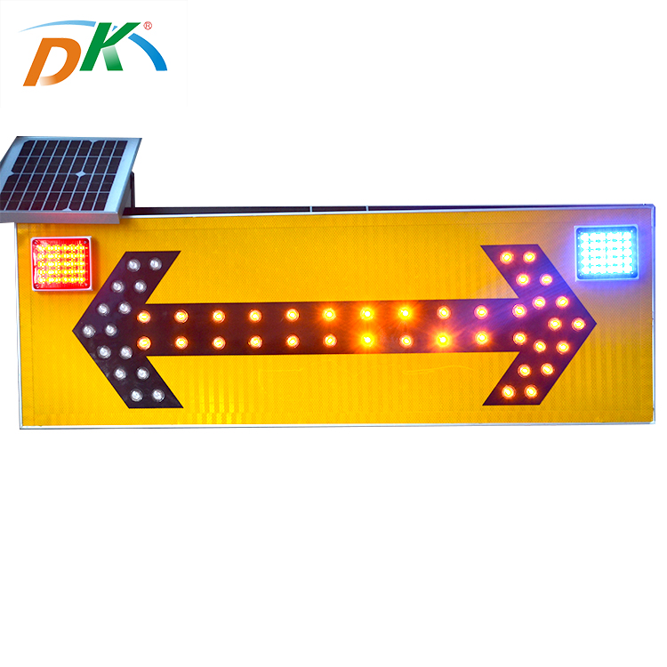DK LED Outside Solar Powered Traffic Road Arrow Led safety signs