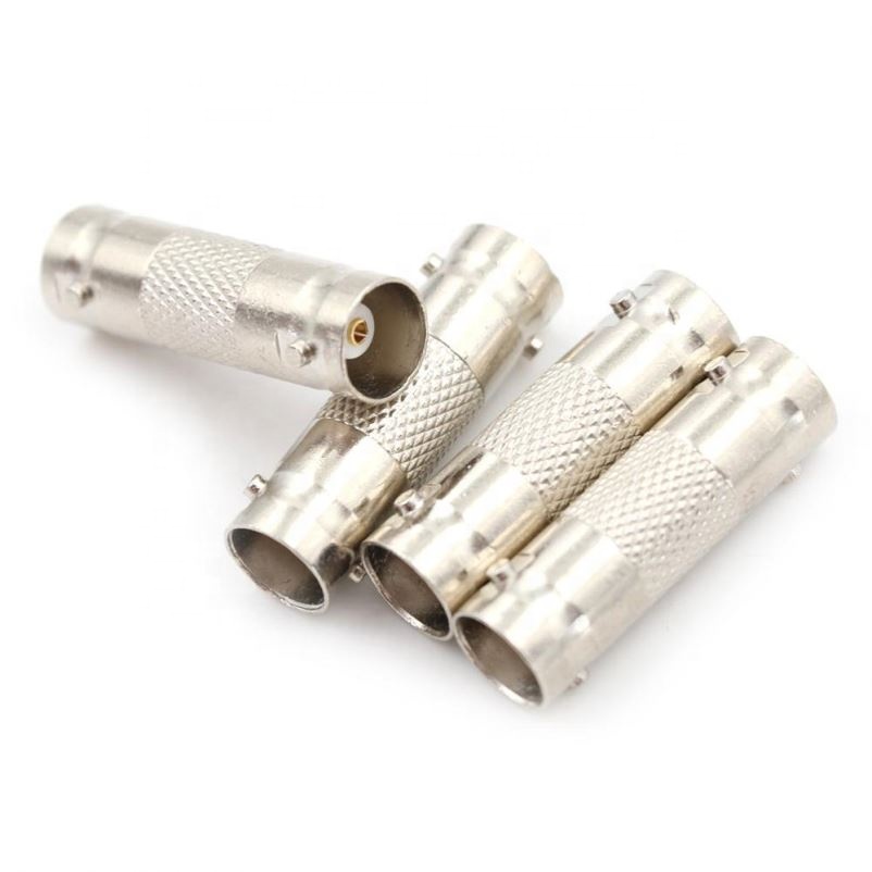 Silver Tone BNC Female To Female F/F Connector Adapter