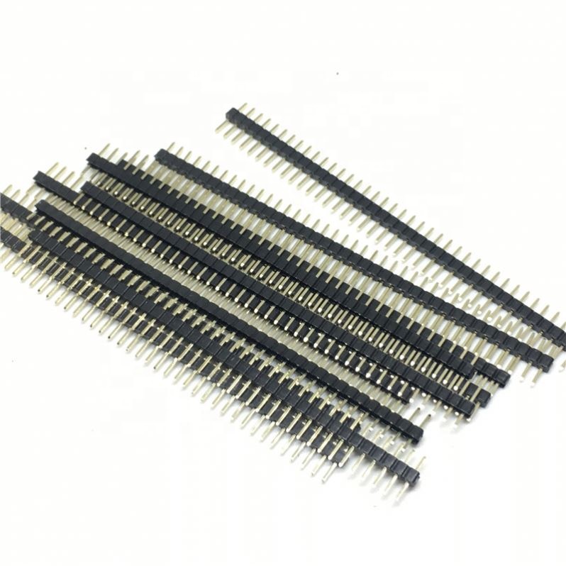 40pin header male pitch 1.27mm 40 Pin Male Single Row Pin Header Strip 1x40P