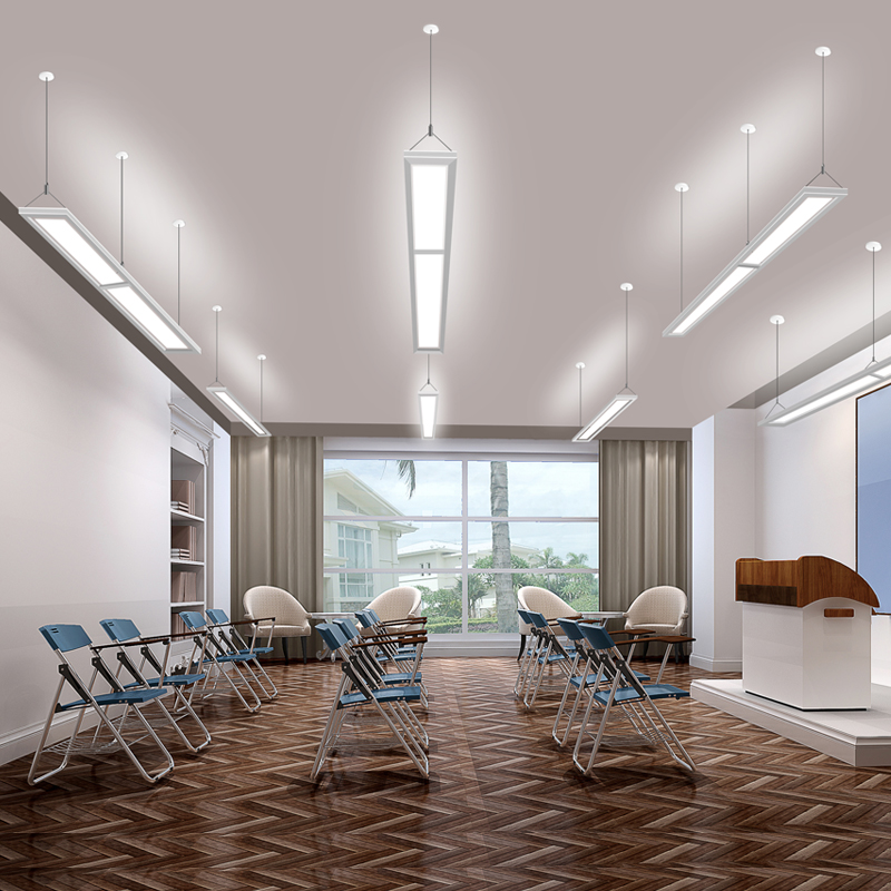 modern aluminum continuous 4ft indirect indirect led hanging pendant light