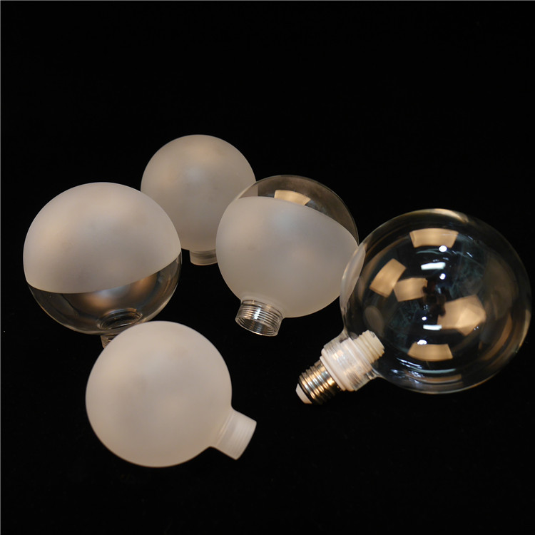 Hand blown frosted borosilicate(pyrex) glass sandblasted G9 screw led lamp bulb shell