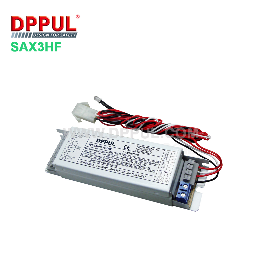 3.6V Back Battery emergency pack light with T8 4-36W