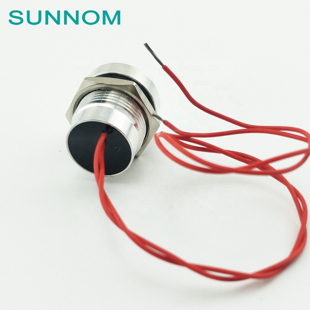 WS160R1F2NOM IP68 waterproof 16mm high head Flat operator Height 4.5 momentary NO 3A 24VDC Aluminum oxidation micro piezo switch