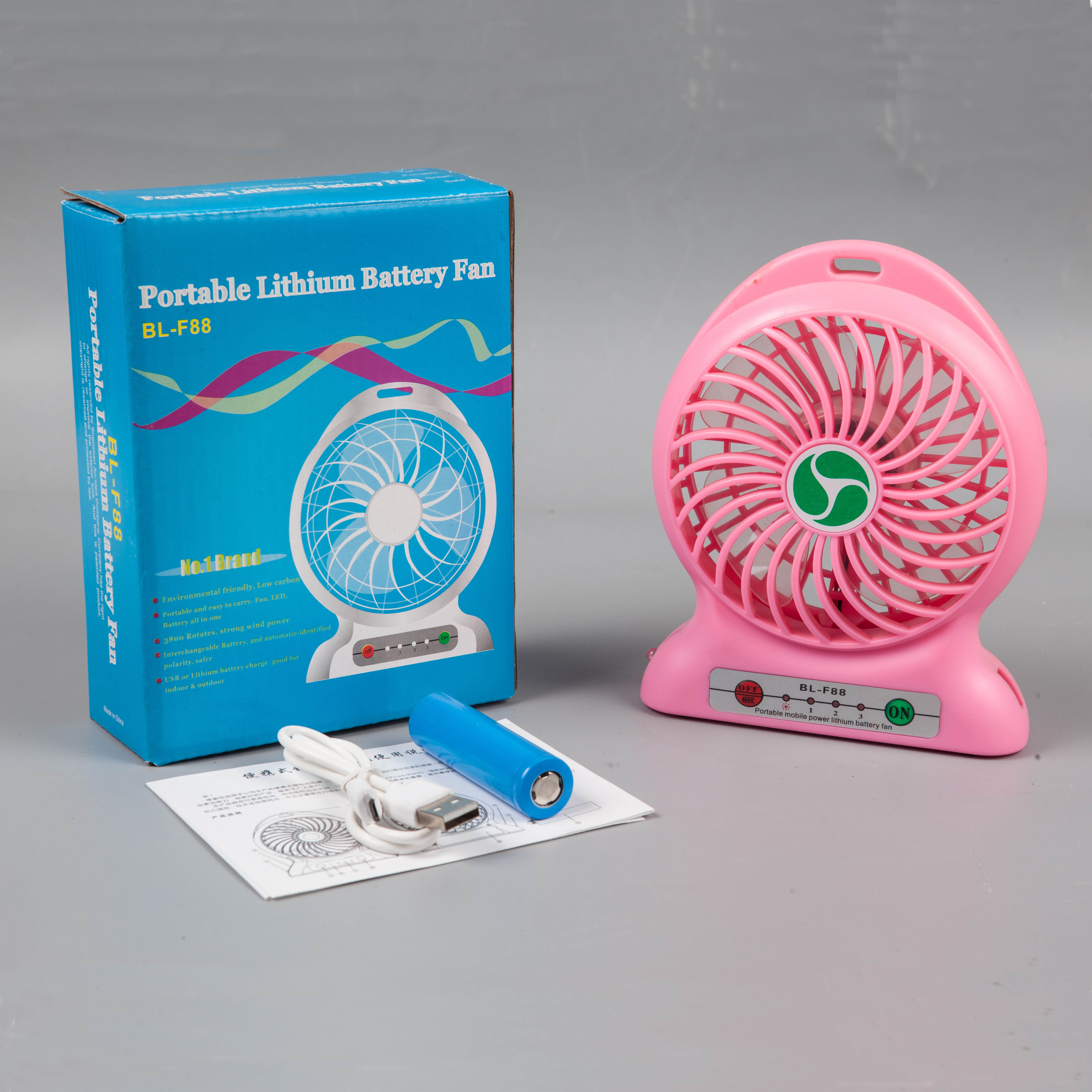 2016 Hot-Sale rechargeable usb mini fan