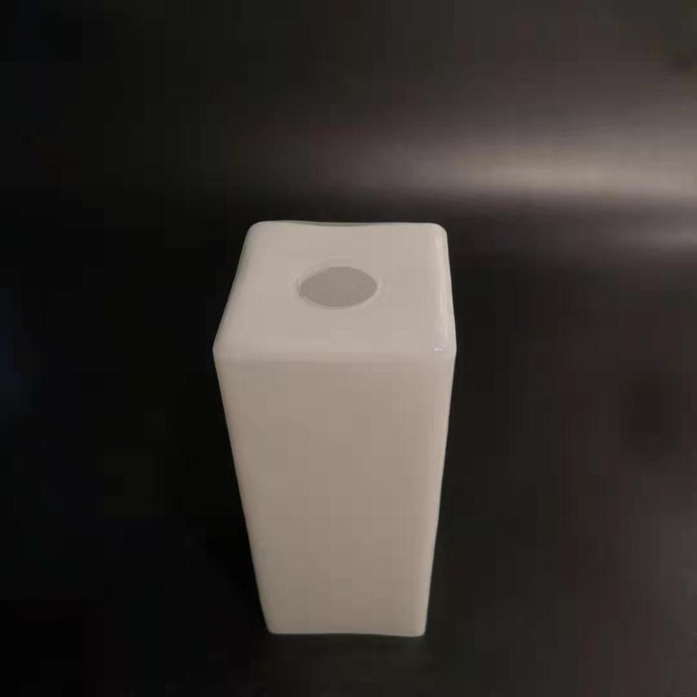 Square Glossy Opal White Lighting Cover Glass Shades for Lamps