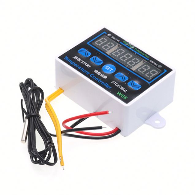 W1411 12 24 220V LED Digital Temperature Controller Thermostat Control Switch Sensor For Greenhouses Aquatic Animal Husbandry