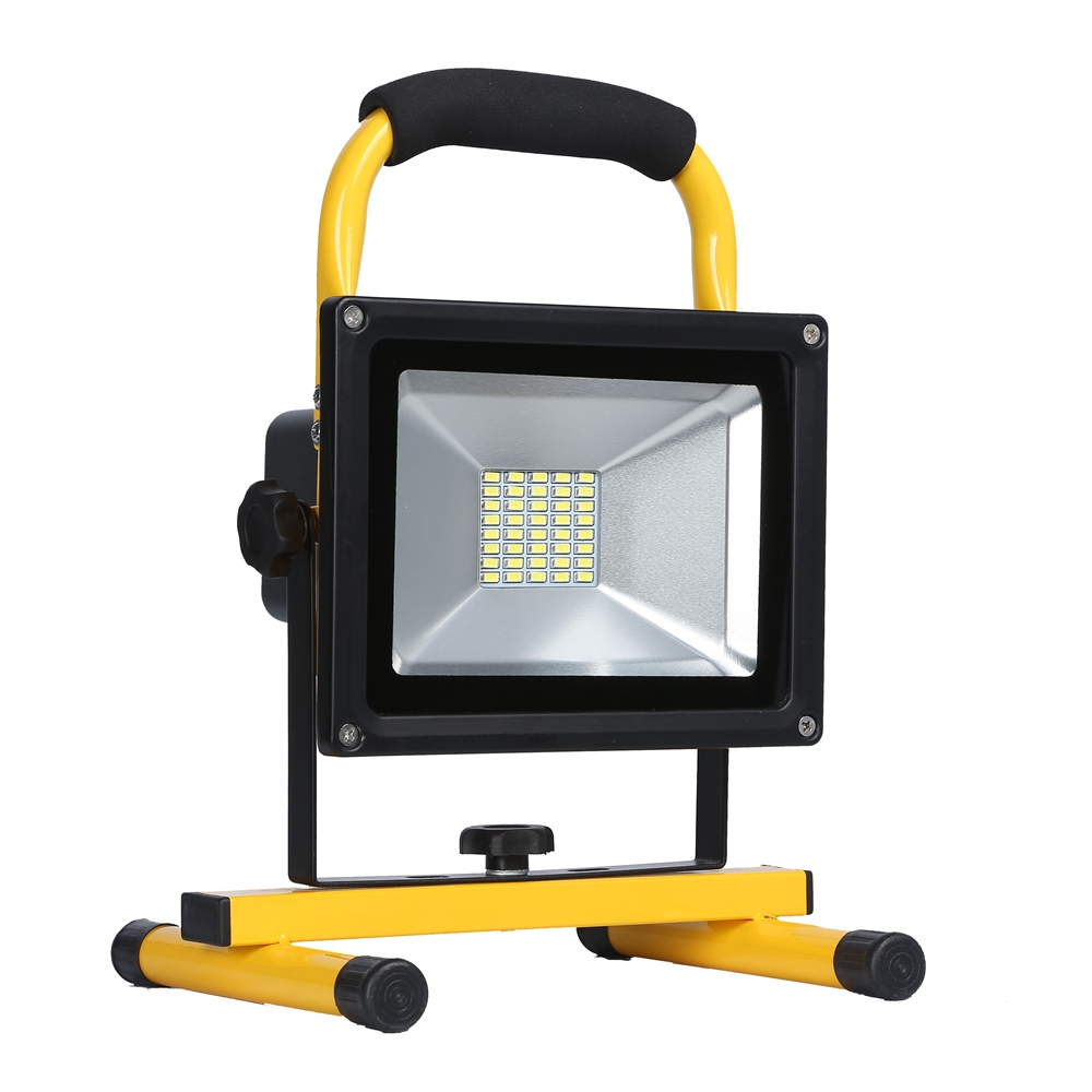 IP65 waterproof portable battery 30w rechargeable LED flood light