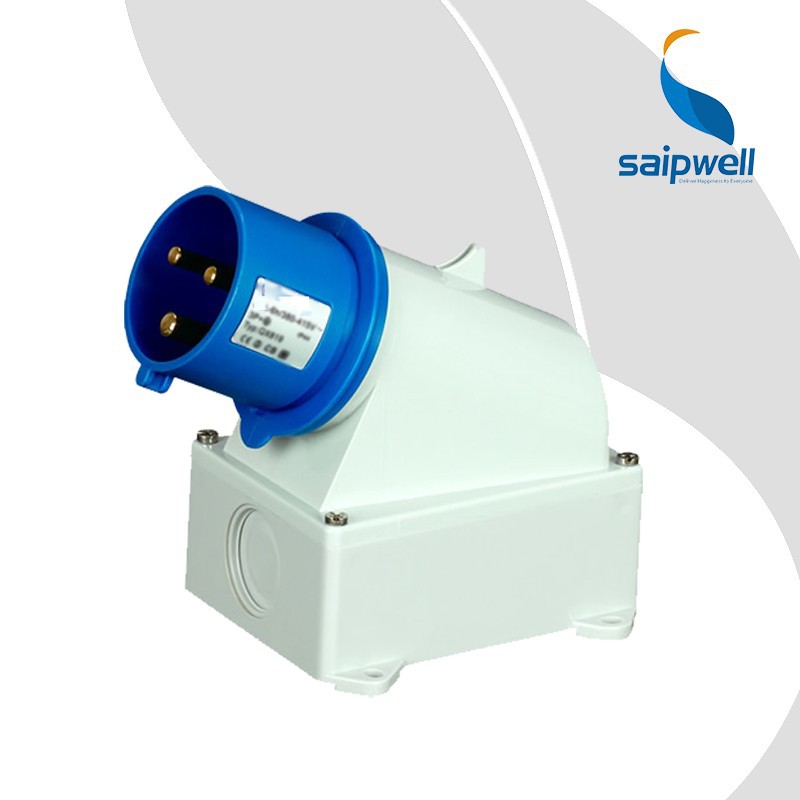 SAIPWELL Surface Mounted International Standard IP44 16amp 3 pin Plug Socket