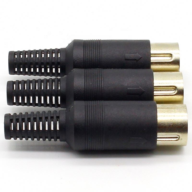 male Plug Cable Connector 5 Pin with Plastic Handle