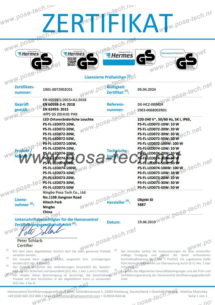 GS LED Work Light with On/ Off button, IP65 Waterproof Work Lights with Stand, Portable LED Work Light with Cord 10w 20w 30w 50w