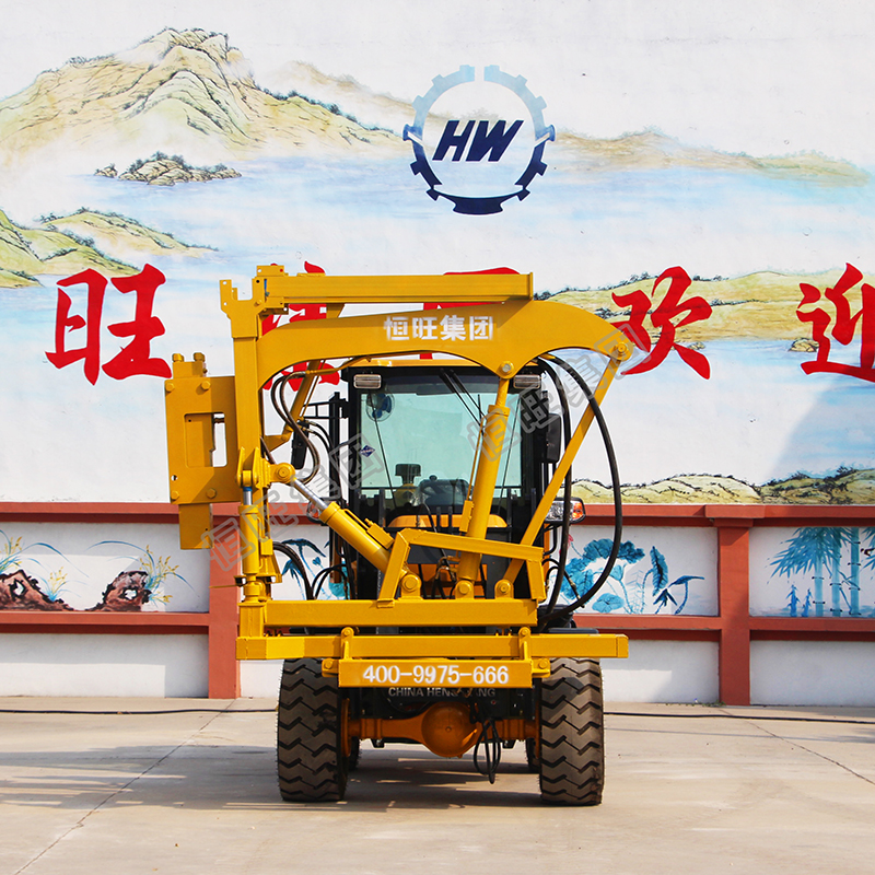 Driven precast concrete piles post ramming pile driver