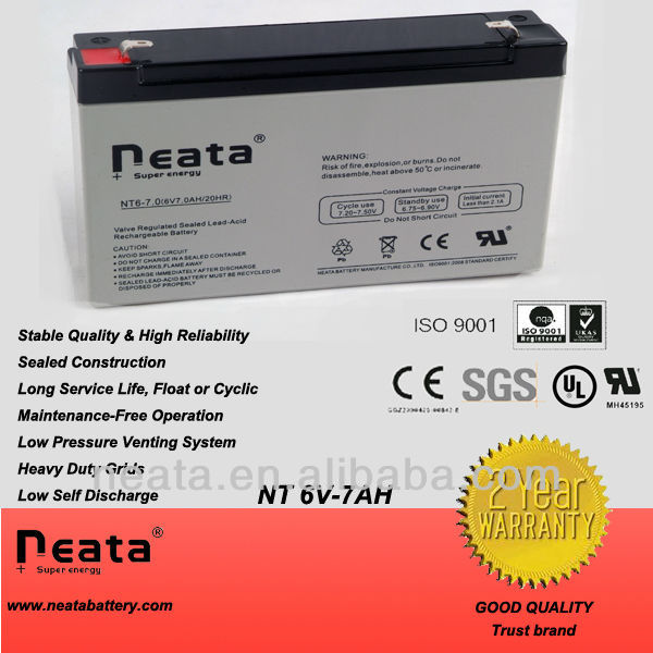 UPS rechargeable battery 6volt 7ah